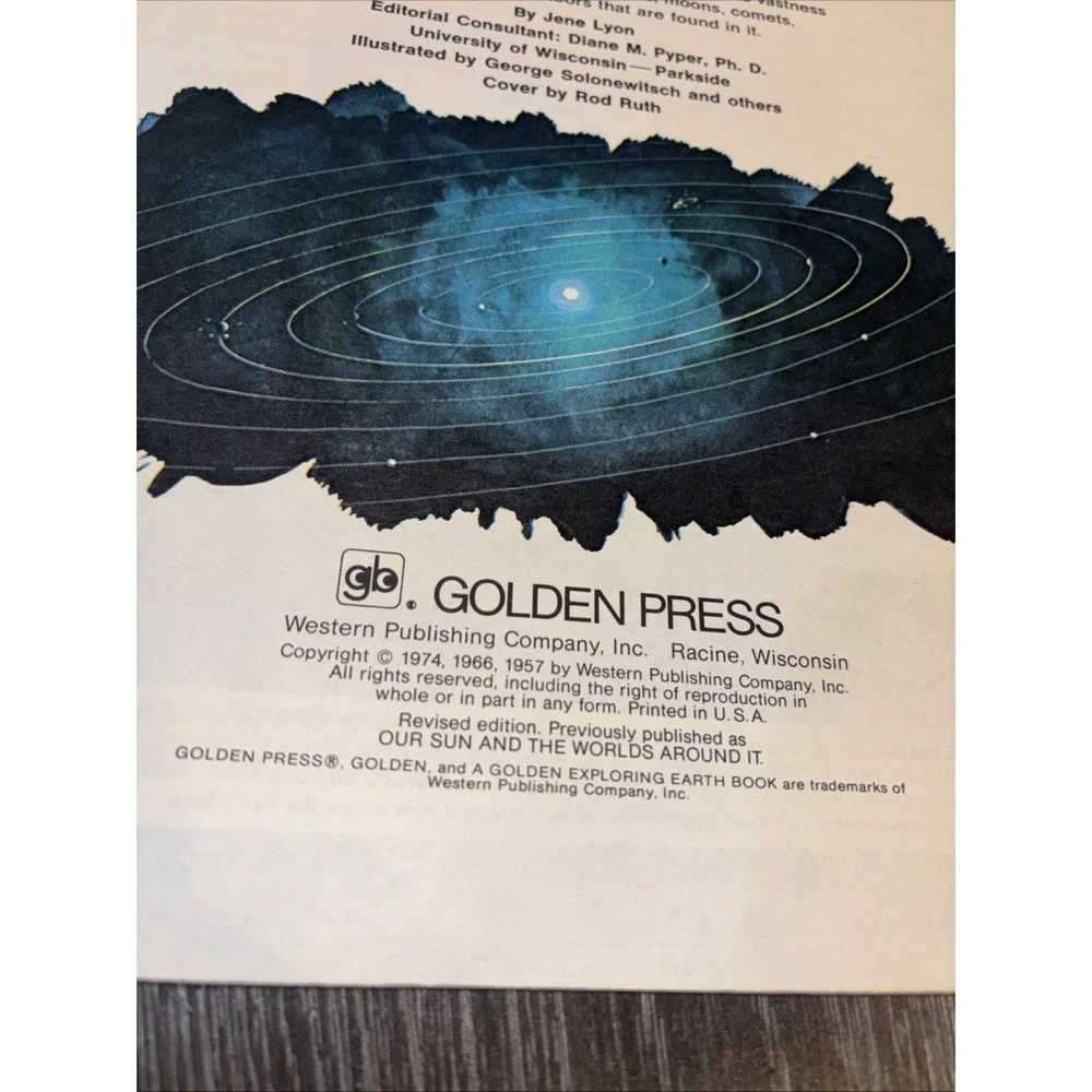 Vintage 1974 Golden‎ Press Book ASTRONOMY: OUR SUN and ITS NEIGHBORS - 48 pgs